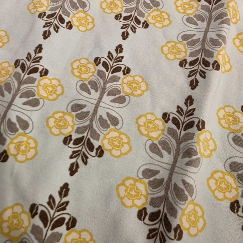 Petunia Pickle Bottom Yellow Blue Floral Cotton Knit Baby Blanket